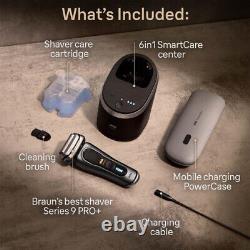 Braun Series 9 Pro+ Shaver with Cleaning, Charging Station & Power Case 9575cc