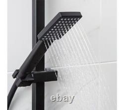 Bristan Craze Bar Mixer Shower with Dual Shower Heads Black-CRZ SHXDIVCTFF BLK
