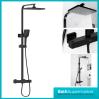 Bristan Craze Bar Mixer Shower With Dual Shower Heads-black-chrome