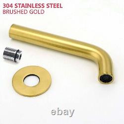 Brushed Gold 3 Way Concealed Shower Mixer Dual Head Handset Bath Filler Round