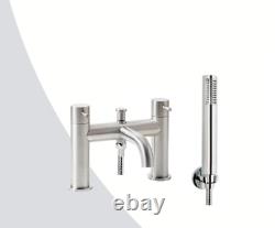 Brushed stainless steel bath tap with small shower head Luxury quality