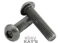 Button Head Screws Allen Key Bolts Self Colour 10.9 High Tensile M8 M10 M12