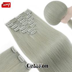 CLEARANCE 100% Human Hair Extensions 8A Clip in Real Remy Hair Full Head Caramel