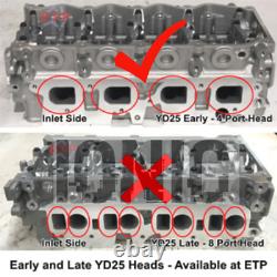 COMPLETE CYLINDER HEAD FOR NISSAN NAVARA D40 CABSTAR NP300 2.5 YD25 DDTi 2005-10