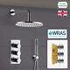 Calla Round Concealed 2 Way 3 Dial Thermostatic Valve Shower Head And Handset