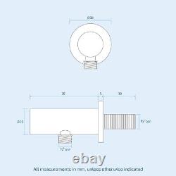 Calla Round Concealed 2 Way 3 Dial Thermostatic Valve Shower Head And Handset