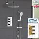 Calla Slim Shower Head Concealed Thermostatic Mixer Valve And Shower Rail Kit