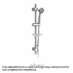 Calla Slim Shower Head Concealed Thermostatic Mixer Valve And Shower Rail Kit