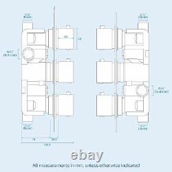 Calla Slim Shower Head Concealed Thermostatic Mixer Valve And Shower Rail Kit