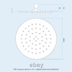 Calla Slim Shower Head Concealed Thermostatic Mixer Valve And Shower Rail Kit