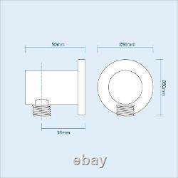 Calla Slim Shower Head Concealed Thermostatic Mixer Valve And Shower Rail Kit