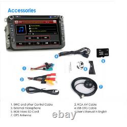 Car Radio SatNav For VW SKODA SEAT Bluetooth GPS Stereo Direct Fit Head Unit 8