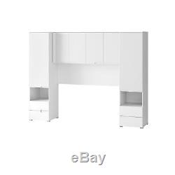 Cellini White Gloss Over Bed Storage Unit Wardrobe Over head Bridge fitment 2899