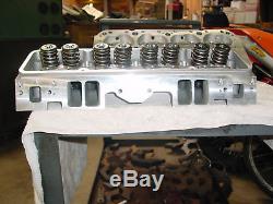 Chevy 350 383 400 Aluminum Cylinder Heads straight plug 327 283 Pro Header 327