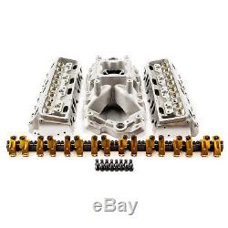 Chevy SBC 15 Degree 230cc 61cc Cylinder Head Top End Engine Combo Kit