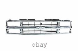 Chrome Grille + Reflector + Head + Signal Lights For 1995-1999 Chevy C/K Trucks