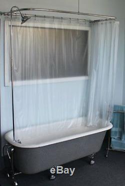 Clawfoot Tub Add A Shower Rx2300j Jumbo With Shower Rings And Jumbo Shower Head