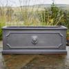 Clayfibre Lion Head Trough Planter Silver