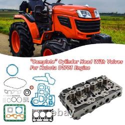 Complete Cylinder Head & Full Gasket Kit Compatible With Kubota D1703 Engine BT