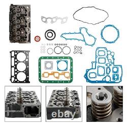 Complete Cylinder Head & Full Gasket Kit Compatible With Kubota D1703 Engine BT