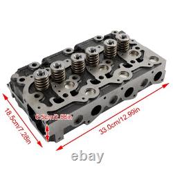 Complete Cylinder Head & Full Gasket Kit Compatible With Kubota D1703 Engine BT