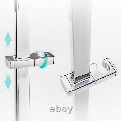 Concealed 300mm Over Head Thermostatic Shower Mixer Valve Set & Shower Rail Kit