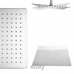 Concealed 300mm Over Head Thermostatic Shower Mixer Valve Set & Shower Rail Kit