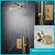 Concealed Shower Mixer Thermostatic Brass Valve Over Head With Rail Bathroom Set