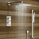 Concealed Shower Mixer Thermostatic Valve 300mm Over Head With Rail Bathroom Set
