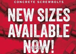 Concrete Screwbolts Masonry Anchor Bolts MultiFix Serbolts New Extended Range