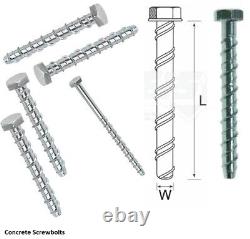 Concrete Screwbolts Masonry Anchor Bolts MultiFix Serbolts New Extended Range