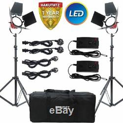 Continuous LED Red Head Lighting Kit 650W 5400K Video Light with Barn Doors