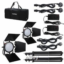 Continuous LED Red Head Lighting Kit 650W 5400K Video Light with Barn Doors