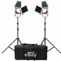 Continuous LED Red Head Lighting Kit 650W 5400K Video Light with Barn Doors