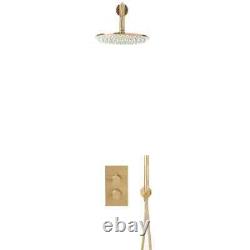 Core Brushed Brass BIV Shower Pack, Concealed Shower Valve and Heads