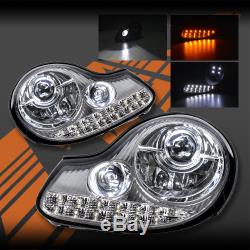 Crystal DRL LED Projector Head Lights for PORSCHE Carerra 911 996 & Boxster 986
