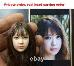 DIY Head Sculpt Customize 1/6th Head Carved Planted Hair for 12 Figure Custom
