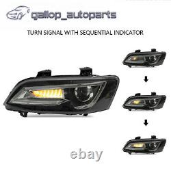DRL LED Projector Head Lights and LED Tail light for Holden Commodore VE 06-13