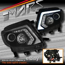 DRL LED Projector Sequential Indicator Head Lights for Ford Ranger PX MK1 11-15