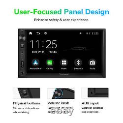 Double 2 DIN 7 Car Radio Stereo Touch Screen Android Auto CarPlay Head Unit GPS