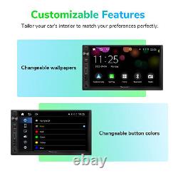 Double 2 DIN 7 Car Radio Stereo Touch Screen Android Auto CarPlay Head Unit GPS
