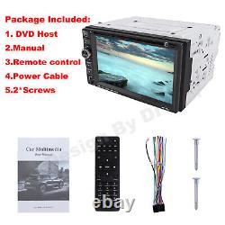 Double 2 DIN Head Unit Car Stereo CD DVD Player Touch Screen Mirror Link for GPS