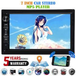 Double Din Android Car Stereo Head unit Radio + SatNav WiFi USB FM AM AUX Player