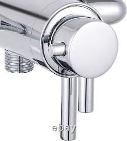 Dual Control Thermostatic Exposed Shower Mixer Valve 137mm 150mm Centres + Riser