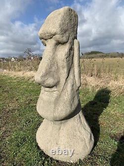 Easter Island head large cast stone garden ornament