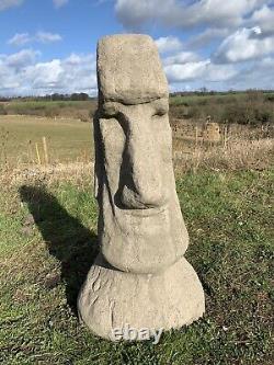 Easter Island head large cast stone garden ornament