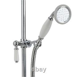 Enora Traditional Bathroom Thermostatic Shower Mixer Dual Head & Slider Rail