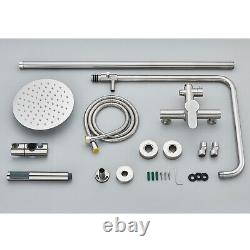 Exposed Shower Mixer Bathroom Twin Head Round Square Bar Set Wall Shower Taps