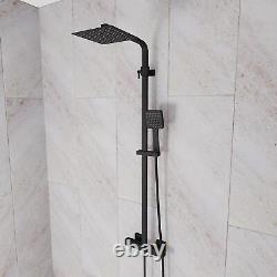 Exposed Thermostatic Shower Mixer Bathroom Twin Head Large Valve Round/Square