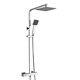 Exposed Twin Round/square Head Shower Mixer + Slider Rail With Thermostatic Set